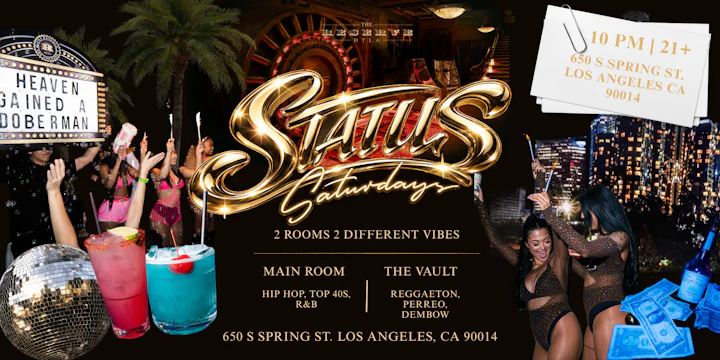 Status Saturdays DTLA | Hip Hop & Reggaeton | Free Before 10:30 | 21+