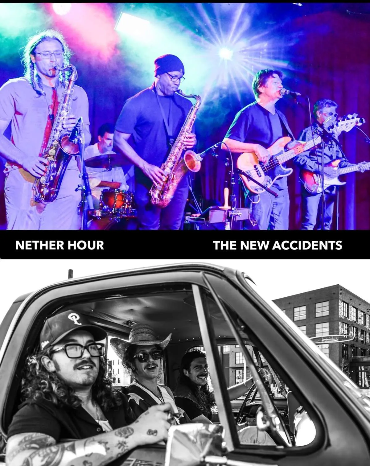 Nether Hour (Austin, Tx Rock 'n Roll) w/ the New Accidents (SF Ska)