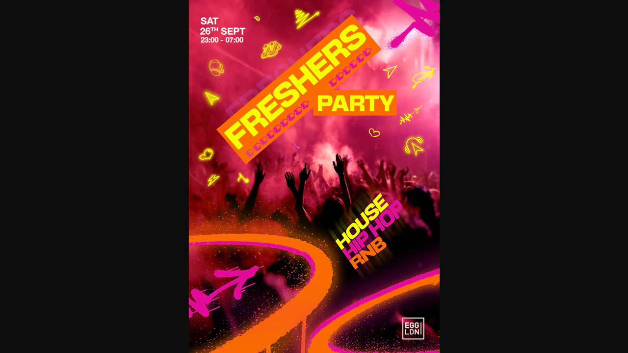 Freshers Party - House, Hip Hop, Rnb