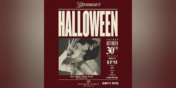Yesterday’s Halloween: Tequila Open Bar & Pizza — Oct 30