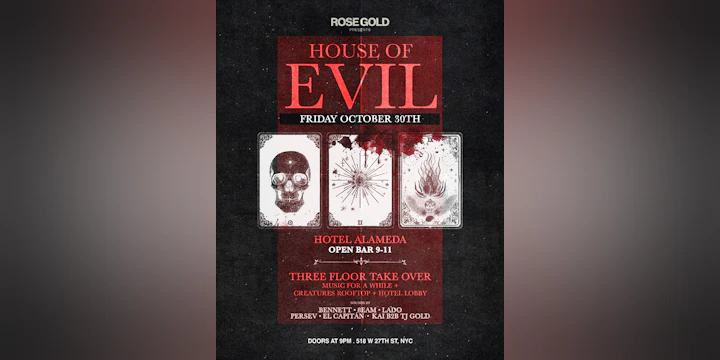 House of Evil: Hotel Alameda Halloween NYC — Oct 30