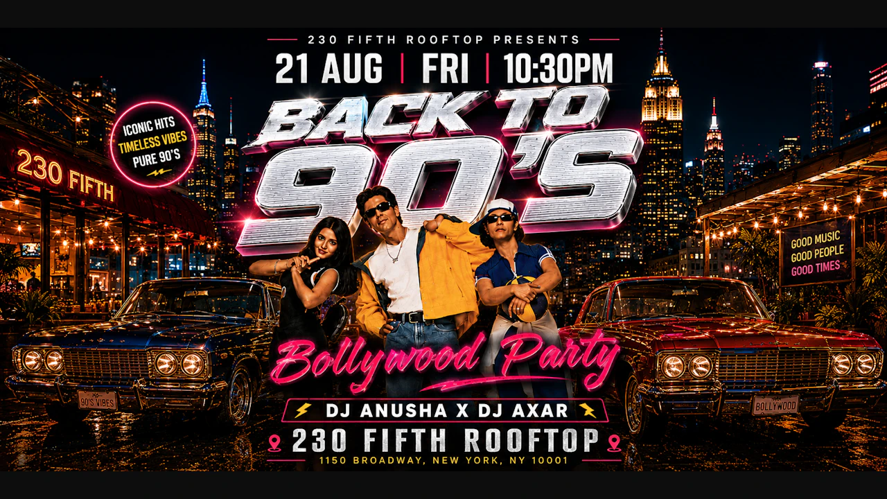 Nyc Back to 90's Bollywood Party