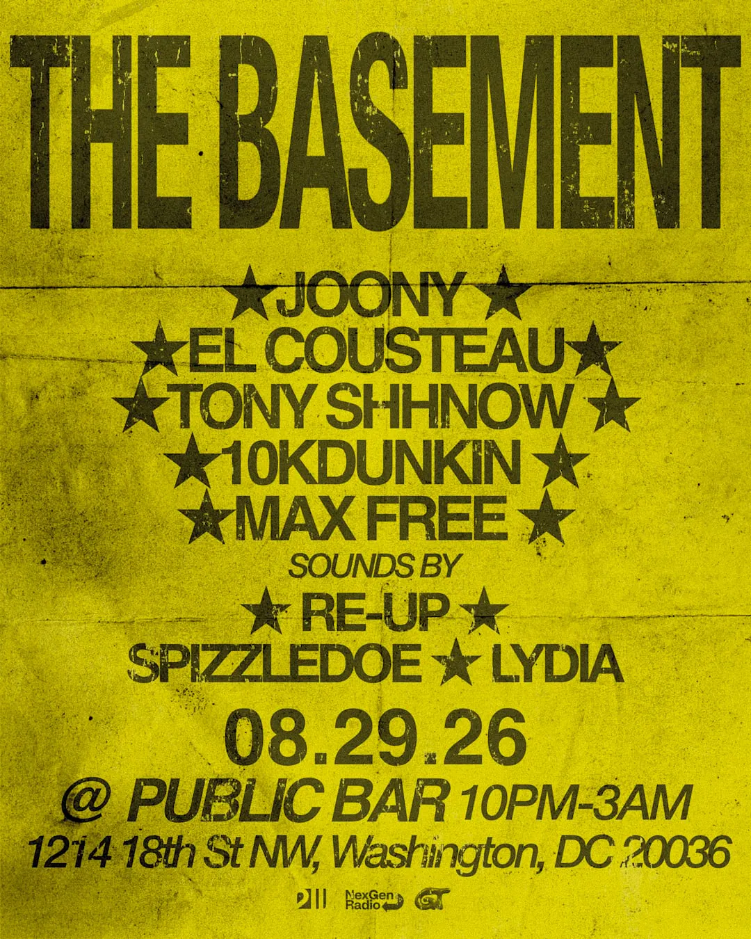 The Basement: Joony, El Cousteau, Tony Shhnow, 10kdunkin..