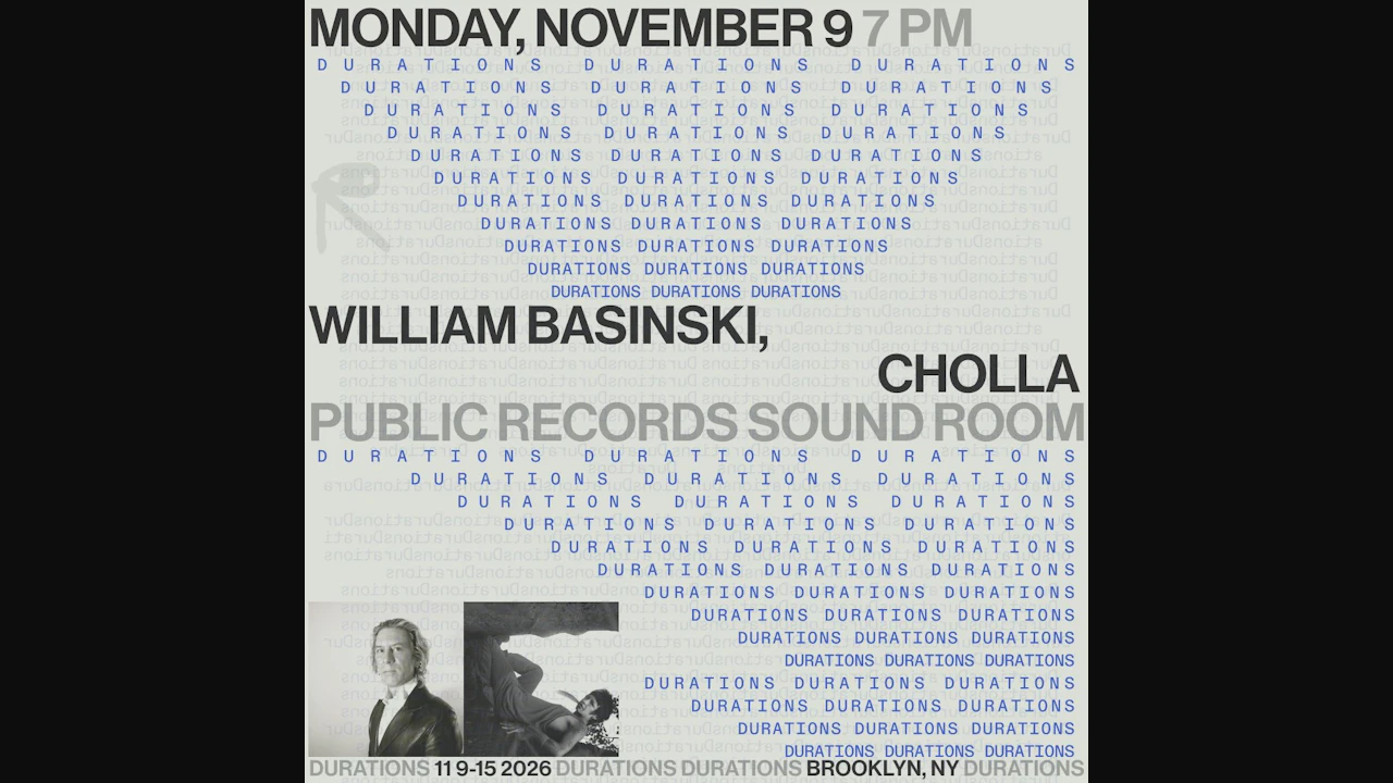 DURATIONS: William Basinski, Cholla