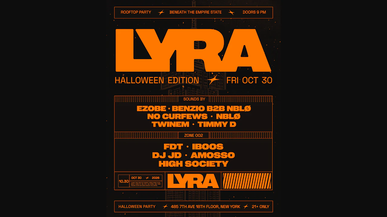 Lyra Halloween at Magic Hour Rooftop NYC — Oct 30