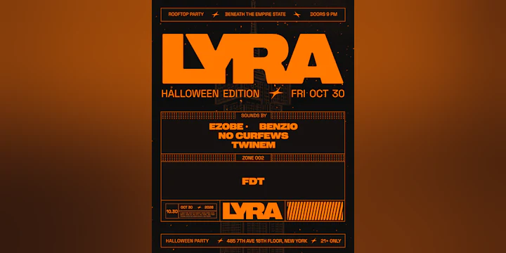 Lyra Halloween at Magic Hour Rooftop NYC — Oct 30