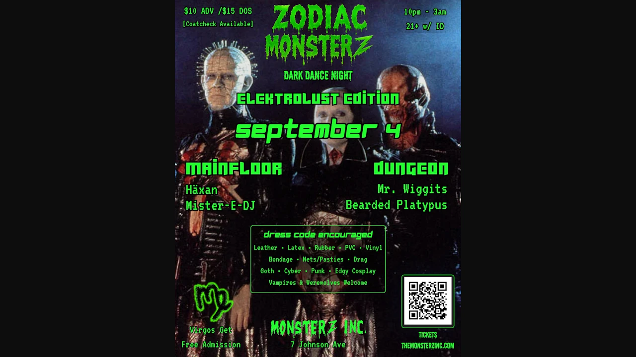 Monsterz Inc Presents: Zodiac Monsterz — Virgo: Elektrolust Edition