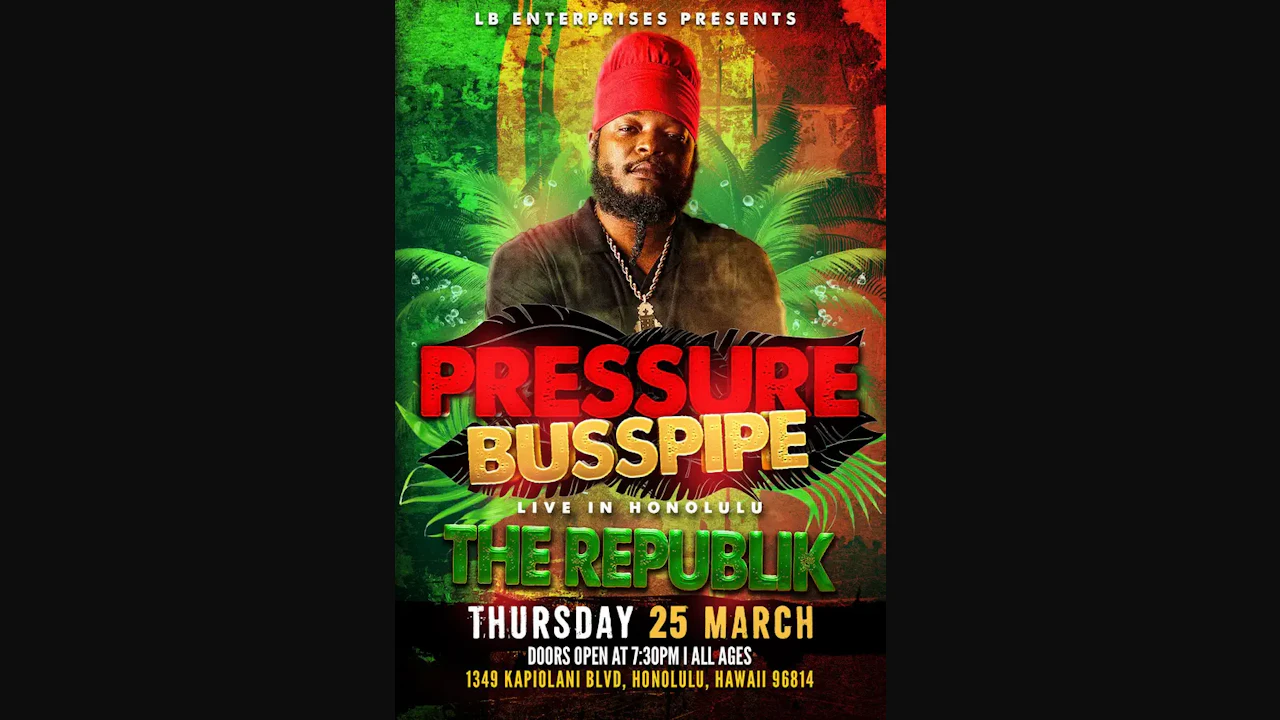 Reggae Night Live with Pressure Busspipe
