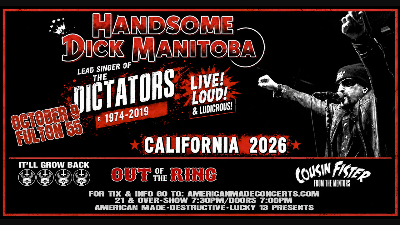Handsome Dick Manitoba (Legendary Lead Singer of the Dictators 1974-2019!)