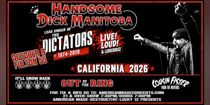 Handsome Dick Manitoba (Legendary Lead Singer of the Dictators 1974-2019!)