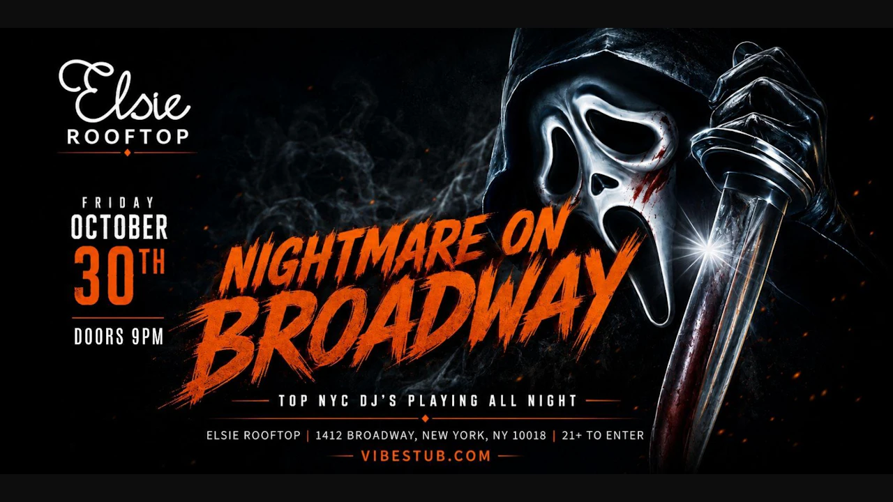 Nightmare On Broadway- NYC Halloween #1 Party@ Elsie Rooftop