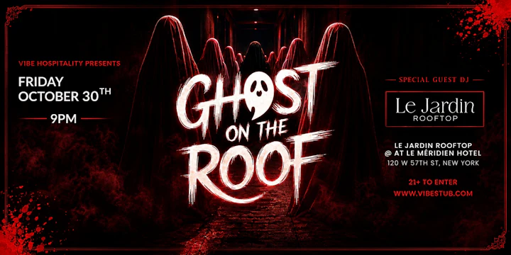 Ghost On The Roof — #1 Halloween Party in NYC @ Le Jardin Rooftop