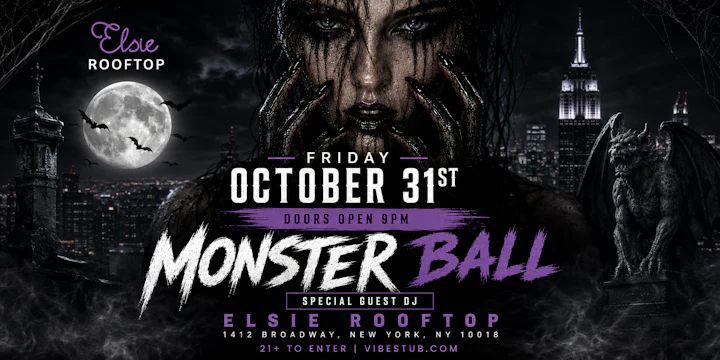 Monster Ball- NYC Best Halloween Party @ Elsie Rooftop & Penthouse 10/31