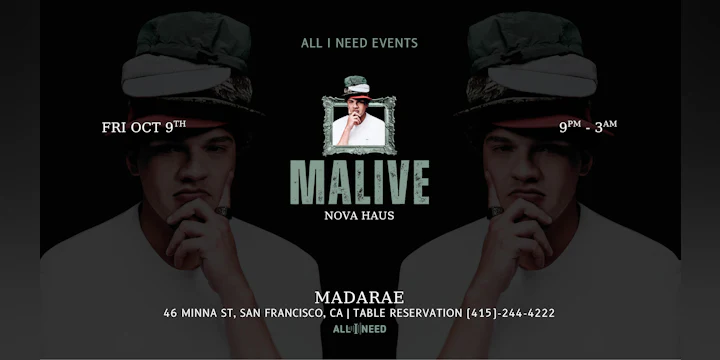 MALIVE (Maccabi House, MoBlack, Kompakt, Dynamic)