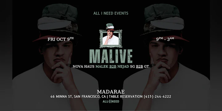 MALIVE (Maccabi House, MoBlack, Kompakt, Dynamic)