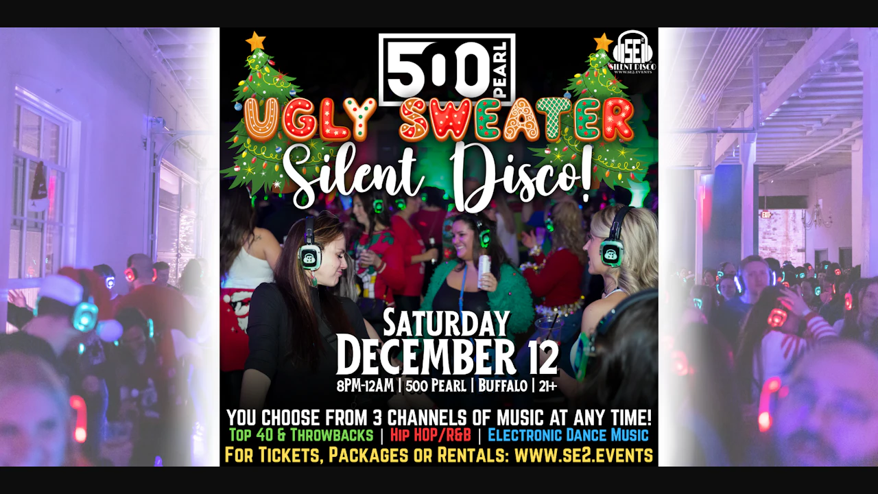 UGLY SWEATER Christmas Silent Disco at 500 Pearl!