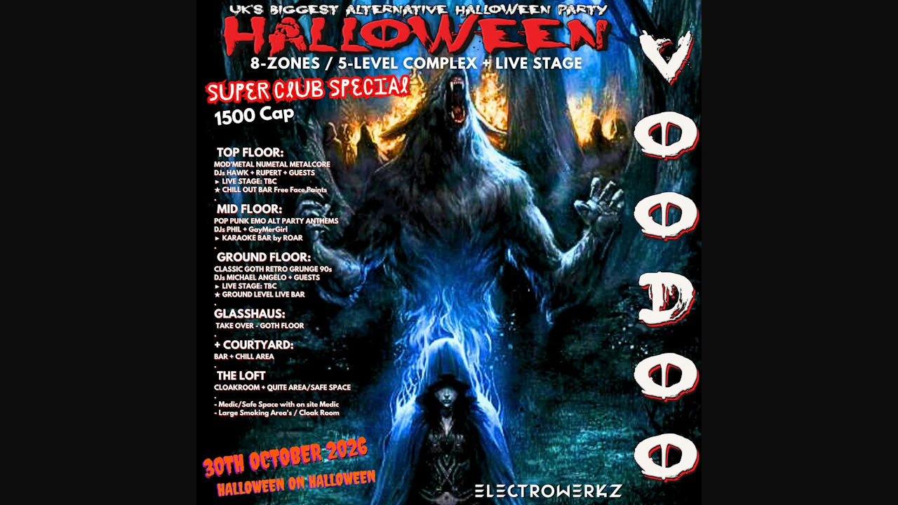 VoODOO HaLLOWEEN BaLL 2026: 8-Zone Event ft Live
