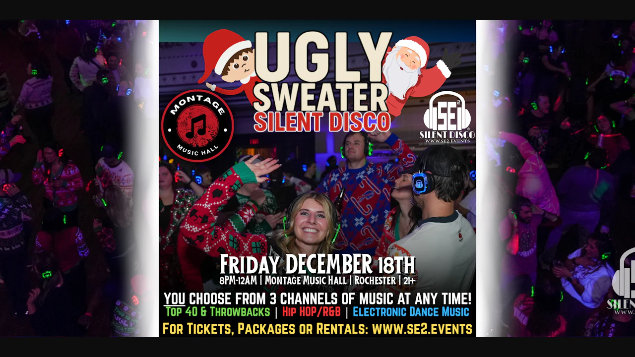 UGLY SWEATER Christmas Silent Disco at Montage Music Hall! (Rochester)
