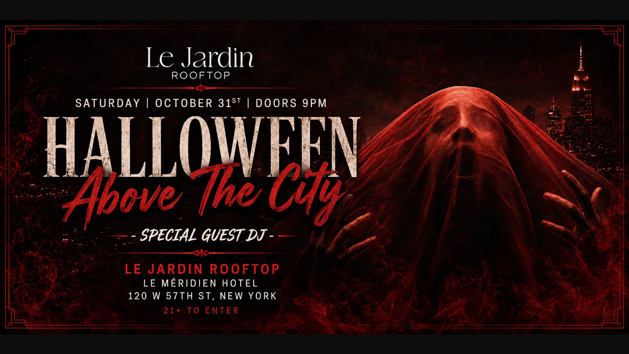 Halloween Party Above The City @ Le Jardin Rooftop NYC