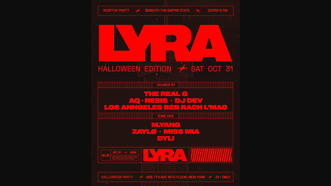 Lyra Halloween at Magic Hour Rooftop NYC — Oct 31