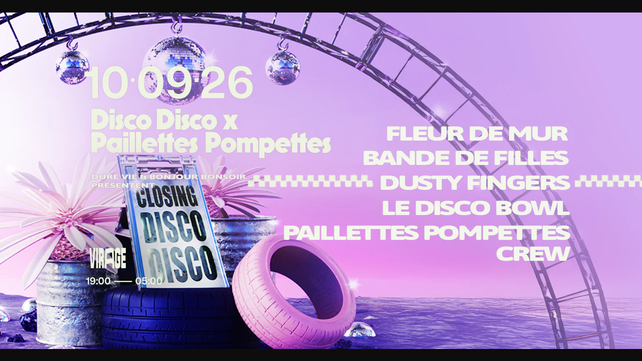 Disco Disco x Paillettes Pompettes