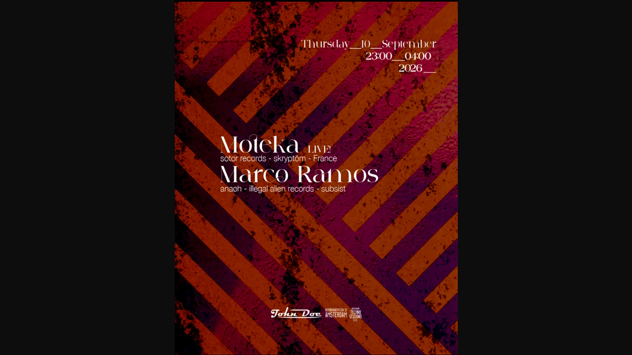 Amsterdam Techno Sessions w/ Moteka (Skryptöm - Sotor Records) FR