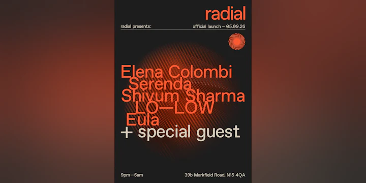 radial presents: official launch – saturday