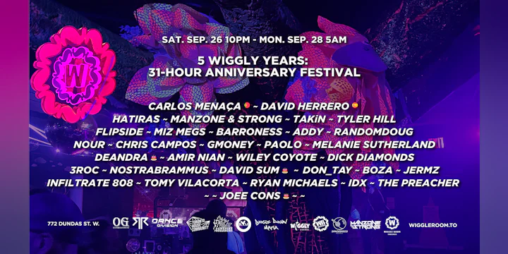 Wiggle Room's 31-Hour Anniversary Festival