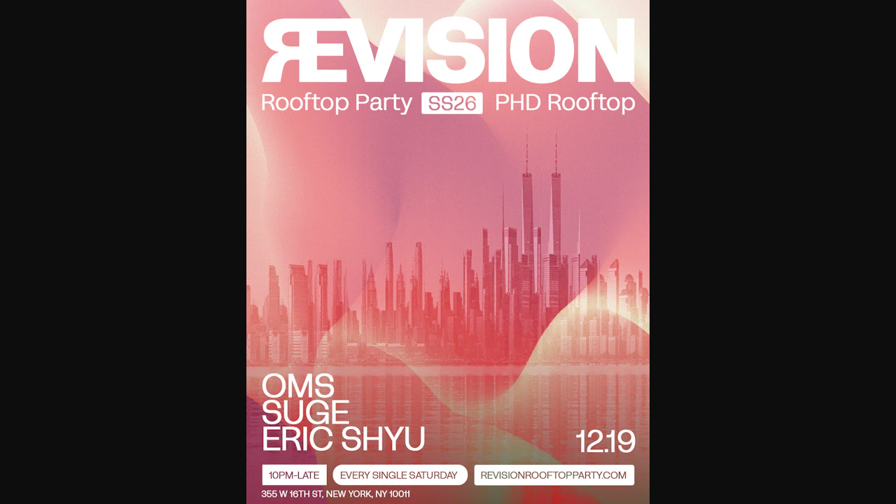 revision rooftop party