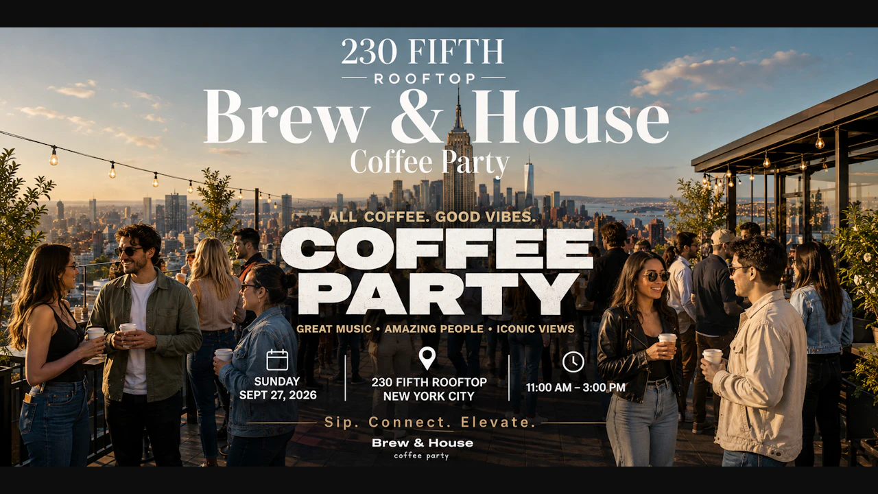 Brew & House Coffee Party — New York City Debut @ 230 Fifth Rooftop