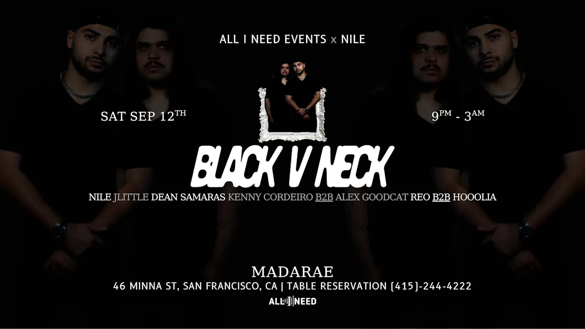 Tech & Latin House Duo BLACK V NECK