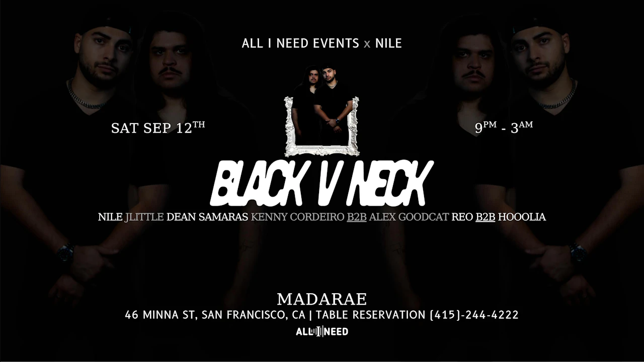 Tech & Latin House Duo BLACK V NECK
