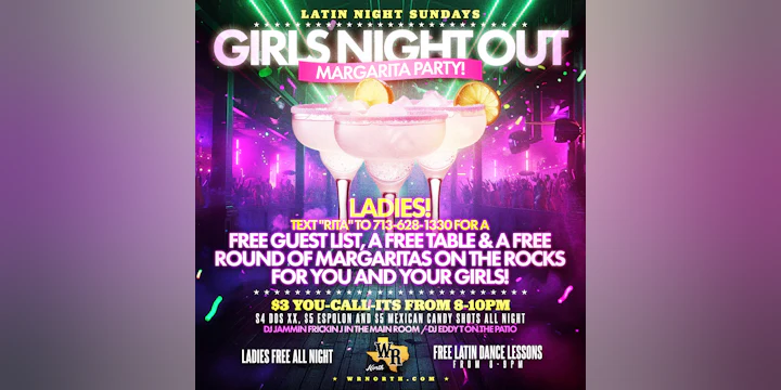 Sunday - Girls Night Out "Margarita" Party