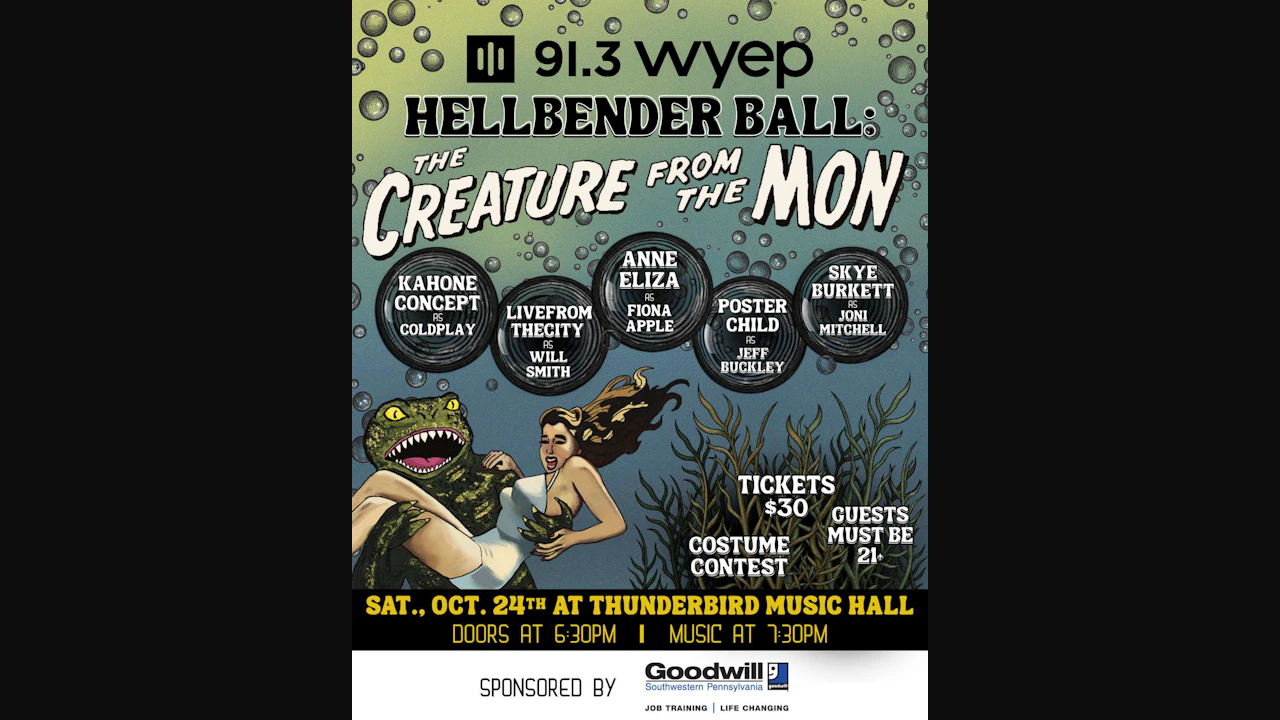 91.3 WYEP Hellbender Ball: The Creature From The Mon
