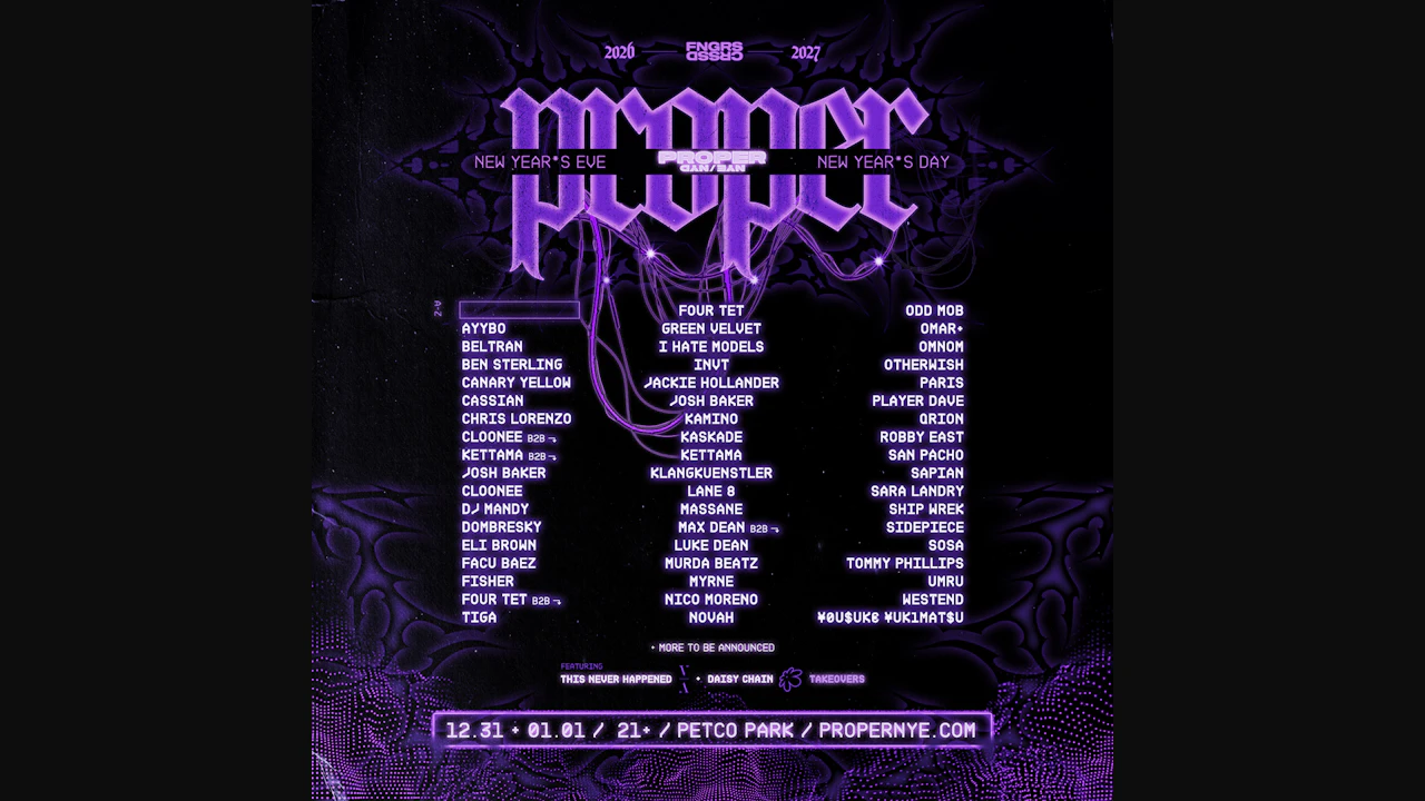 Fngrs Crssd Presents Proper Nye/nyd 2027