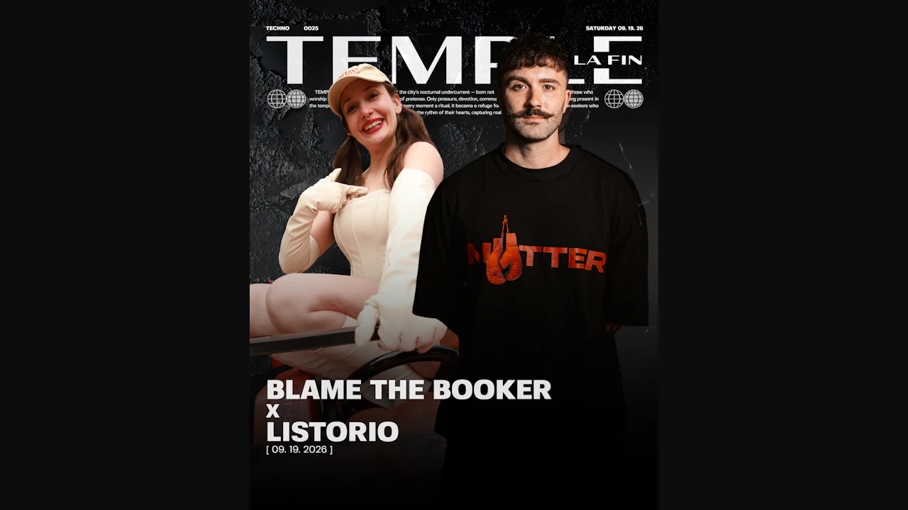09.19 Temple Taipei Presents: Listorio X Blame the Booker
