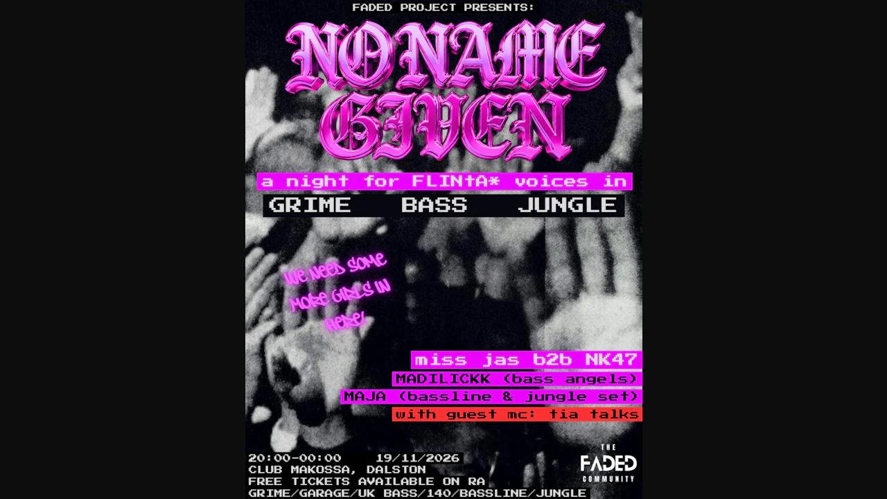 No Name Given - Free Flinta* Bass / Grime / Jungle / Dubstep