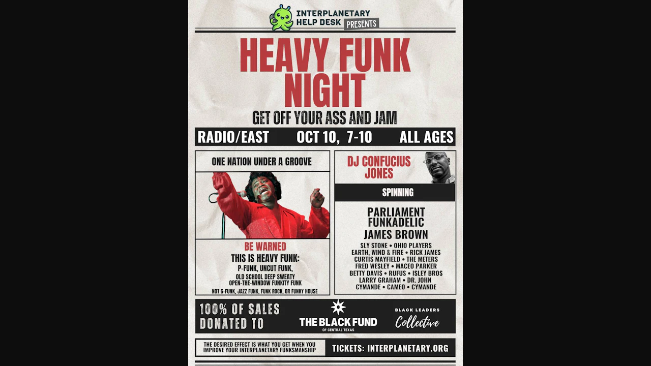 Interplanetary Help Desk presents: Heavy Funk Night