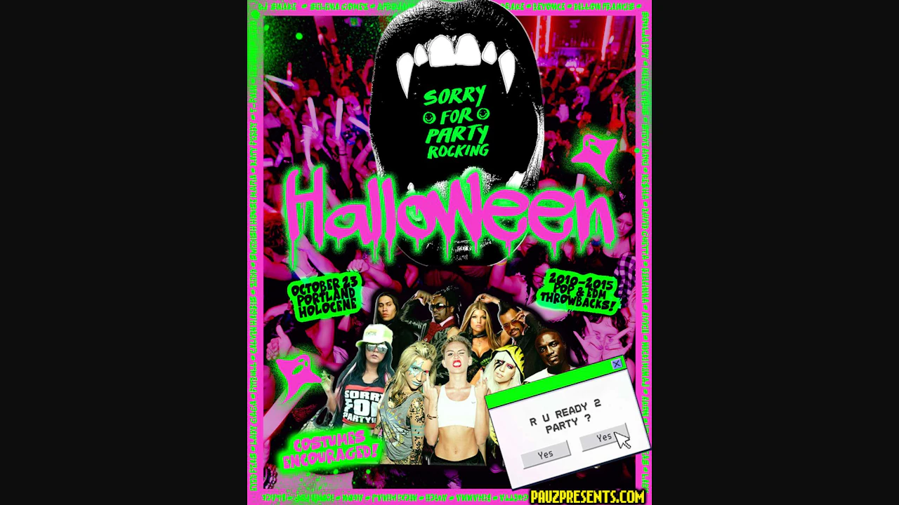 Sorry for Party Rocking Halloween: (2010-2015 Pop & Edm All Night Long!)