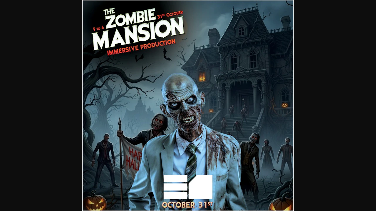 Zombie Mansion with Sam Supplier and Mark Radford Immersive Halloween party