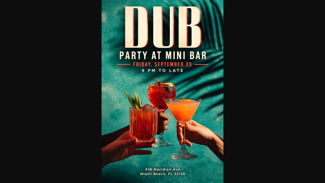 Dub x Mini Bar at Miami Concerts & Events - Friday, Sep 25 2026 | Discotech