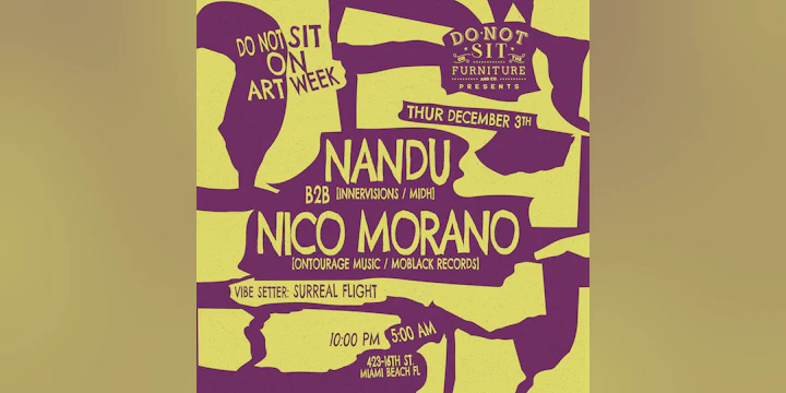 Do Not Sit on Art Week : Nandu b2b Nico Morano