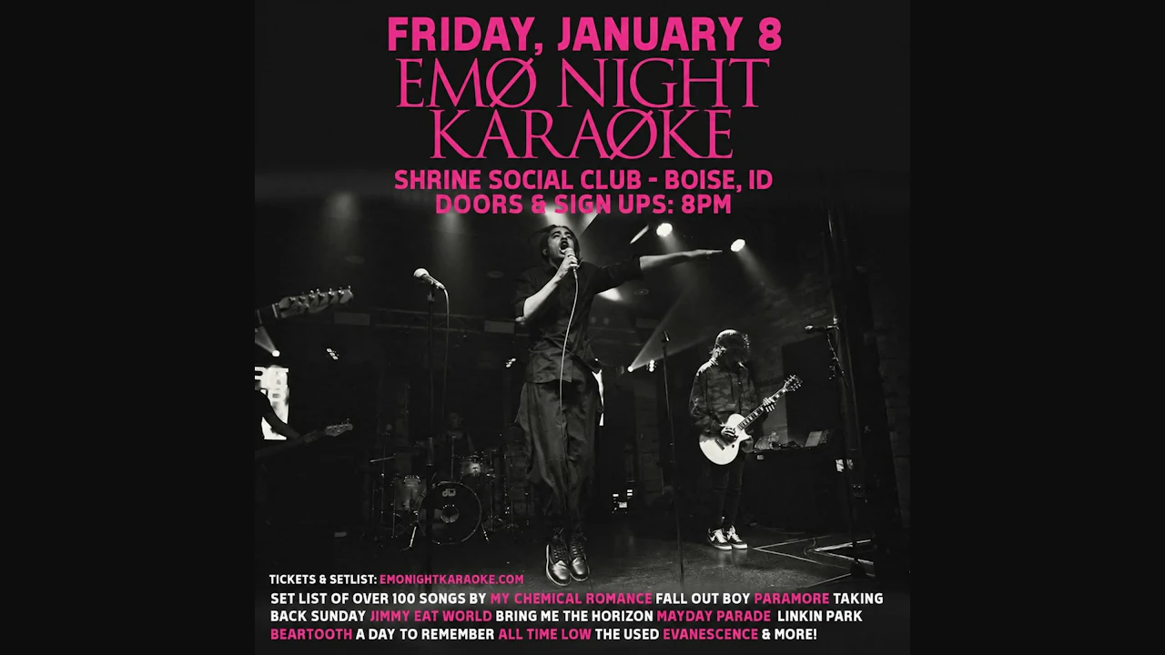 EMO NIGHT KARAOKE: Sing Onstage With A Live Band!