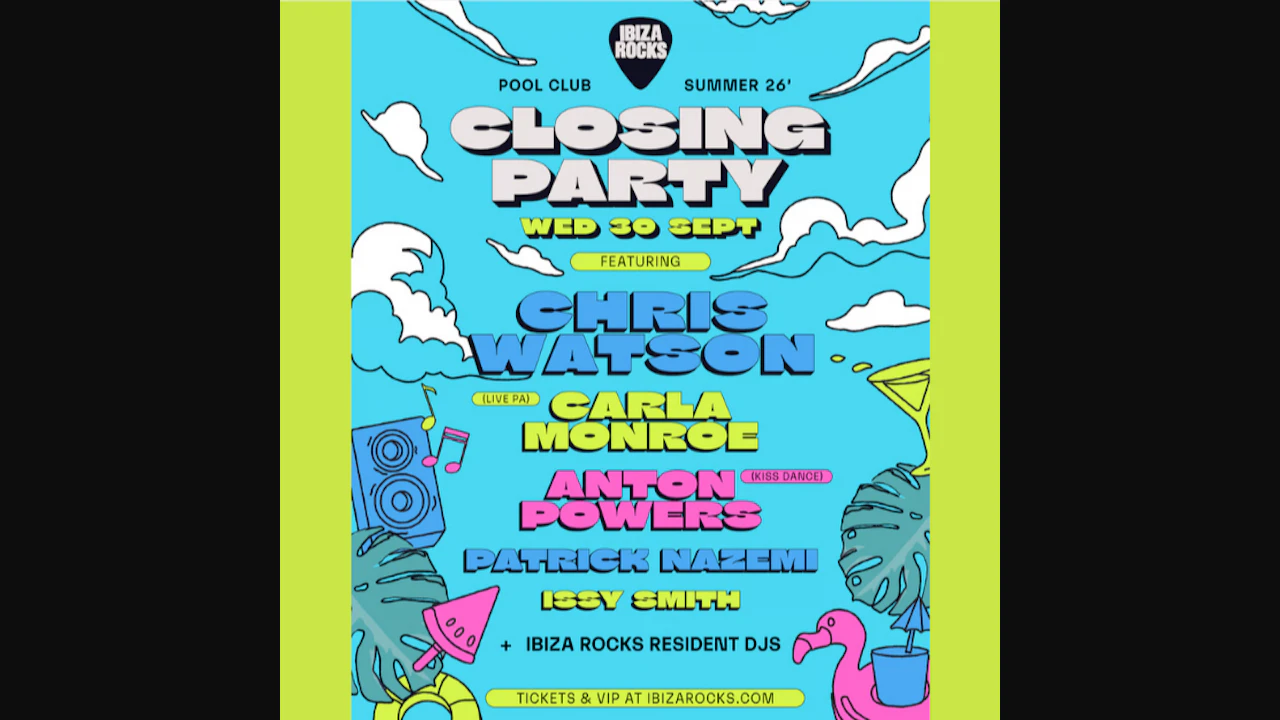 Ibiza Rocks Pool Club Closing Party