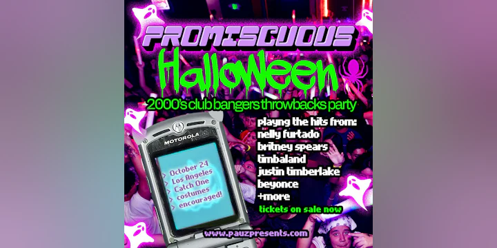 Promiscuous Halloween: A Spooky 2000's Club Bangers Throwbacks Party