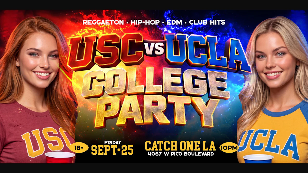Usc Vs Ucla College Party @ Catch One Los Angeles