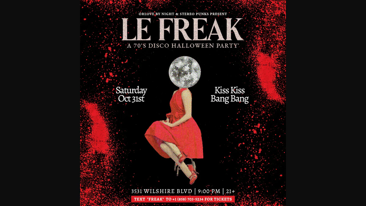 Le Freak: A 70's Disco Halloween Party