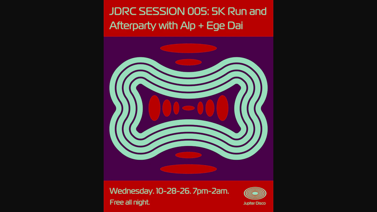 JDRC Session 005: 5K Run + Afterparty with Alp and Ege Dai