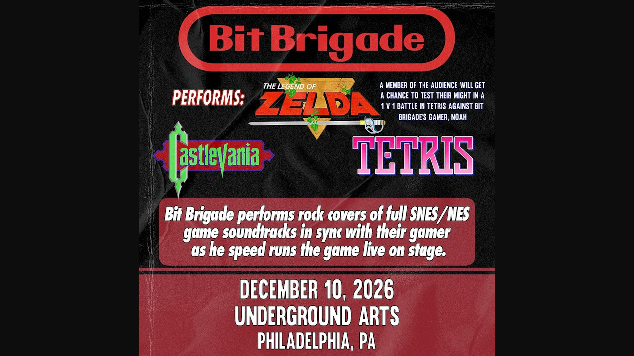 Bit Brigade Performs "The Legend of Zelda" + "Castlevania" + "Tetris" LIVE