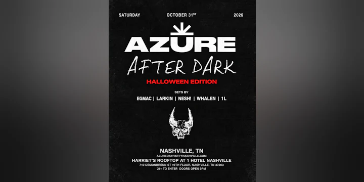 AZURE Presents: Halloween at Harriet's Rooftop 1 Hotel Nashville